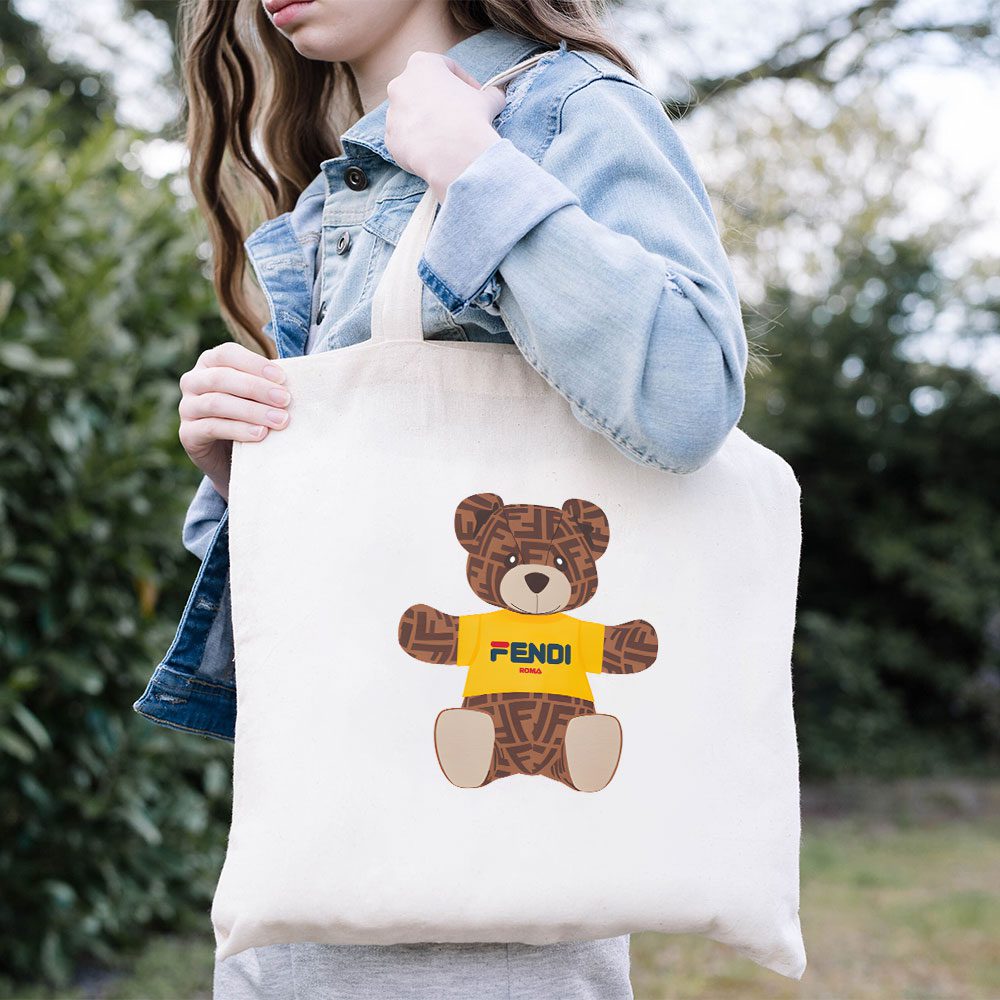 Fendi-Roma-Teddy-Bear-Cotton-Canvas-Tote-Bag-TTB1261-3