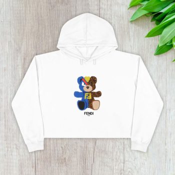 Fendi Roma Teddy Bear Crop Pullover Hoodie For Lady CPH1254