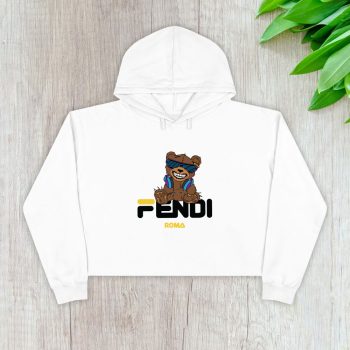 Fendi Roma Teddy Bear Crop Pullover Hoodie For Lady CPH1260