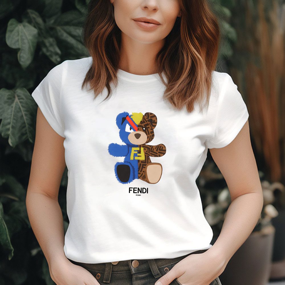 Fendi-Roma-Teddy-Bear-Lady-T-Shirt-Luxury-Tee-For-Women-LDS1256-1