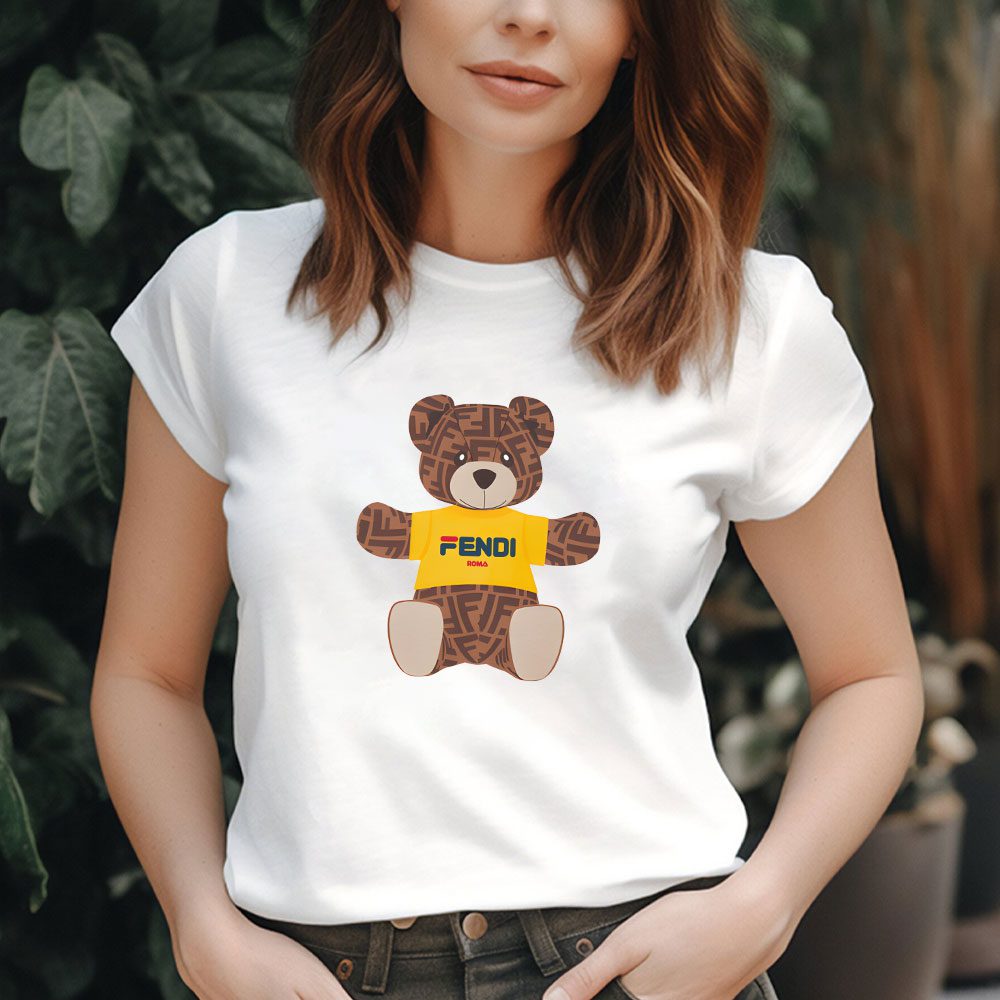 Fendi-Roma-Teddy-Bear-Lady-T-Shirt-Luxury-Tee-For-Women-LDS1263-2