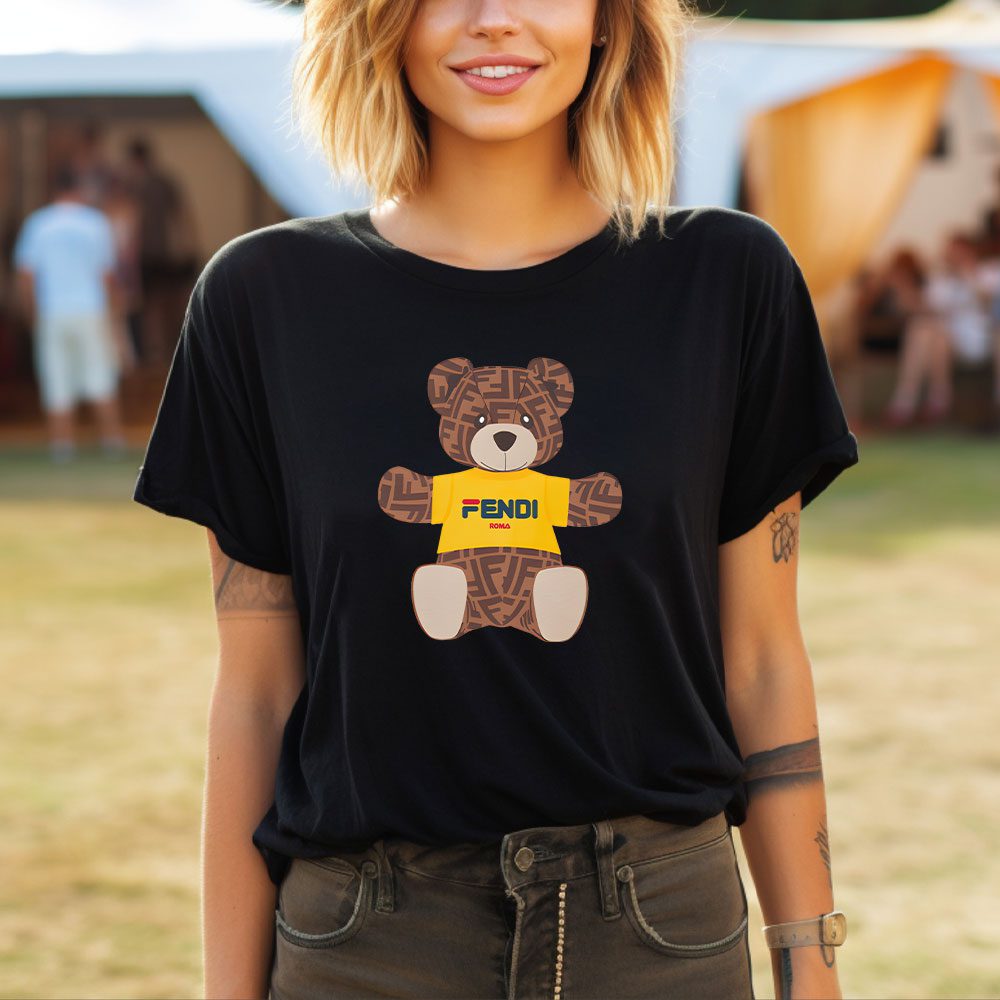 Fendi-Roma-Teddy-Bear-Lady-T-Shirt-Luxury-Tee-For-Women-LDS1263-3