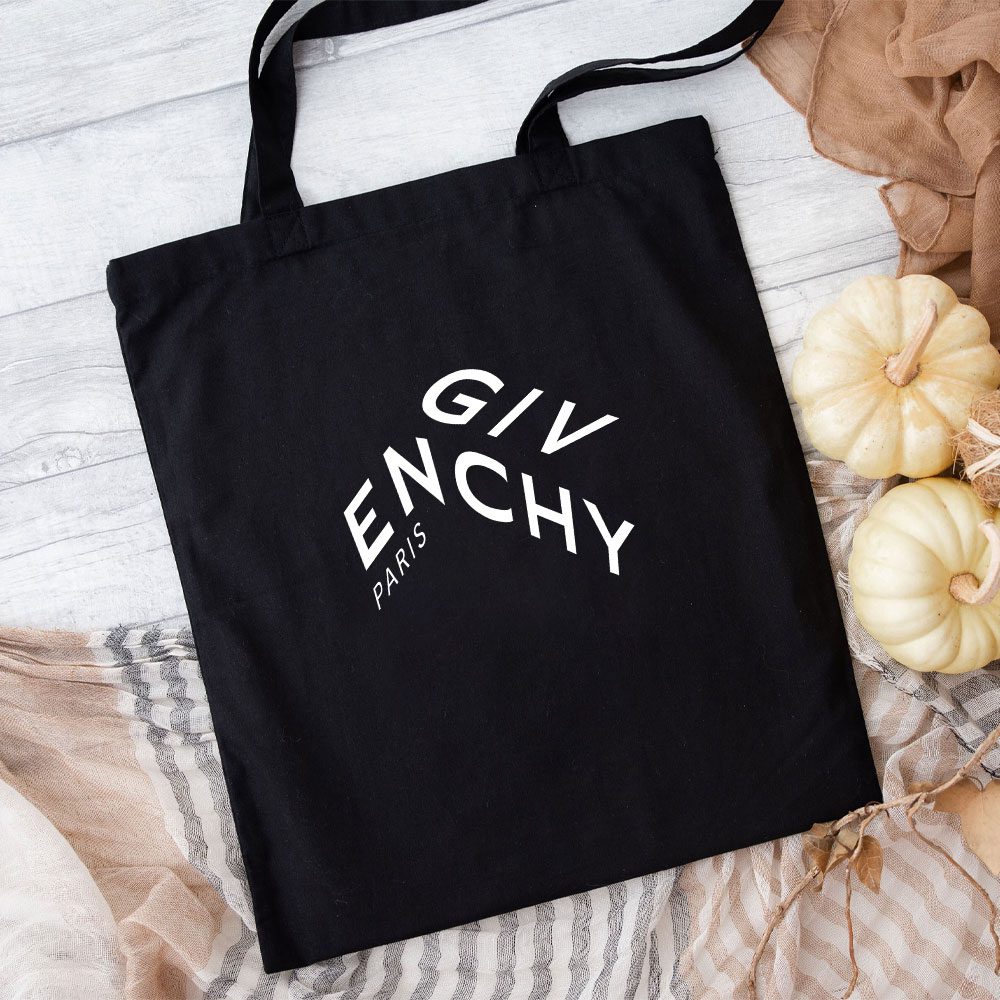Givenchy-Logo-Luxury-Cotton-Canvas-Tote-Bag-TTB1283 Givenchy Logo Luxury Cotton Canvas Tote Bag TTB1283