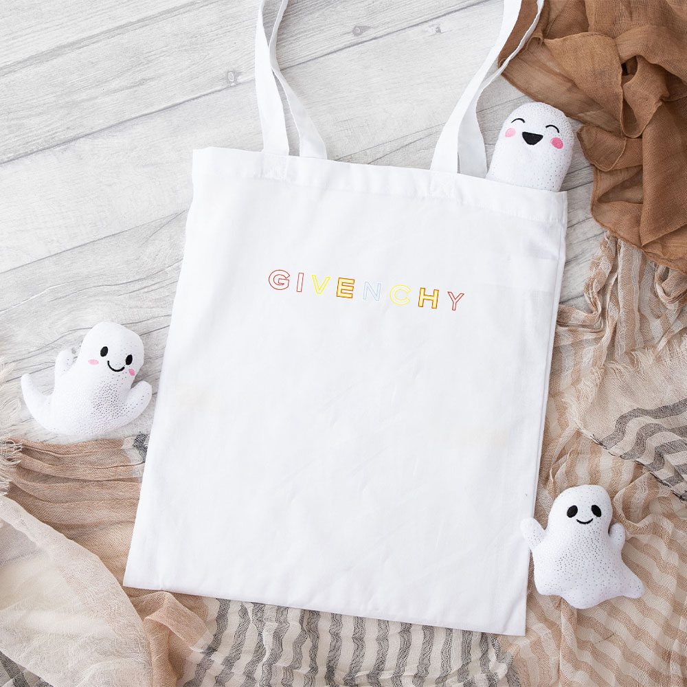 Givenchy-Logo-Luxury-Cotton-Canvas-Tote-Bag-TTB1295 Givenchy Logo Luxury Cotton Canvas Tote Bag TTB1295