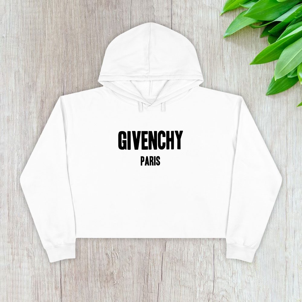 Givenchy-Logo-Luxury-Crop-Pullover-Hoodie-For-Lady-CPH1277 Givenchy Logo Luxury Crop Pullover Hoodie For Lady CPH1277