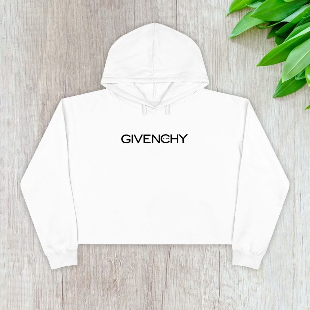 Givenchy-Logo-Luxury-Crop-Pullover-Hoodie-For-Lady-CPH1279 Givenchy Logo Luxury Crop Pullover Hoodie For Lady CPH1279