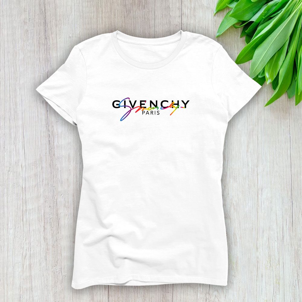 Givenchy-Logo-Luxury-Lady-T-Shirt-Luxury-Tee-For-Women-LDS1276 Givenchy Logo Luxury Lady T-Shirt Luxury Tee For Women LDS1276