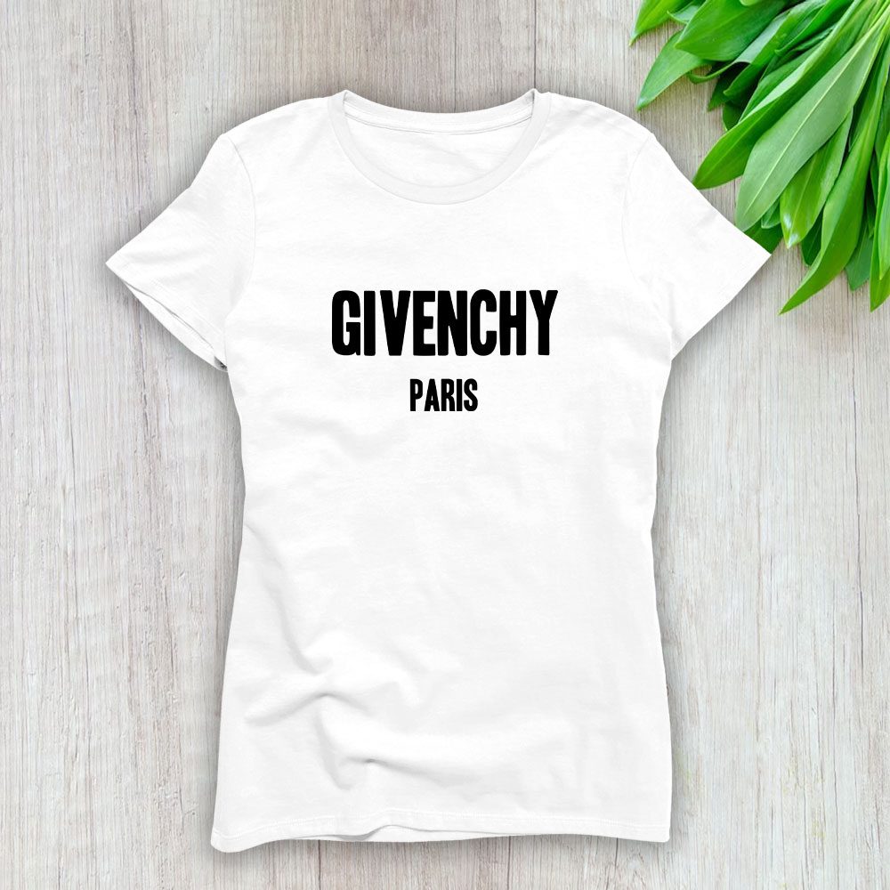 Givenchy-Logo-Luxury-Lady-T-Shirt-Luxury-Tee-For-Women-LDS1279 Givenchy Logo Luxury Lady T-Shirt Luxury Tee For Women LDS1279