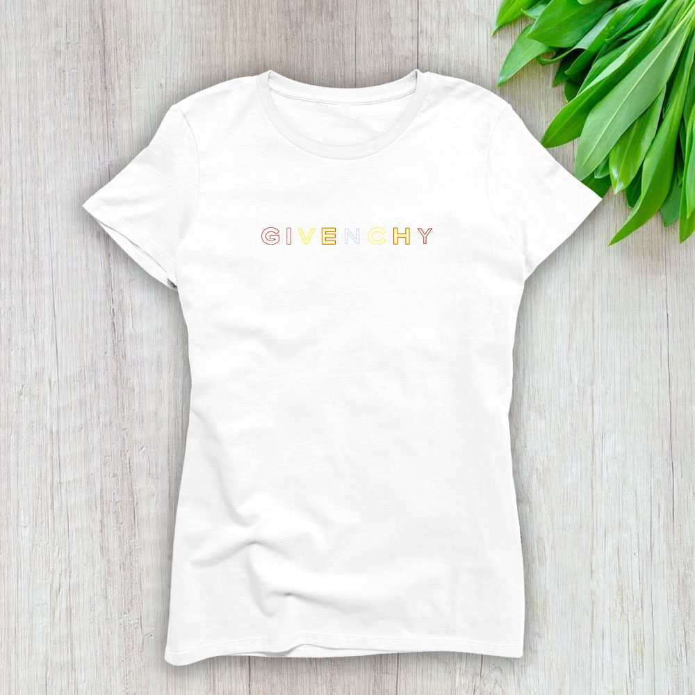 Givenchy-Logo-Luxury-Lady-T-Shirt-Luxury-Tee-For-Women-LDS1297 Givenchy Logo Luxury Lady T-Shirt Luxury Tee For Women LDS1297