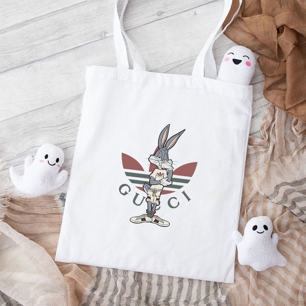 Gucci-Adidas-Bugs-Bunny-Cotton-Canvas-Tote-Bag-TTB1423 Gucci Adidas Bugs Bunny Cotton Canvas Tote Bag TTB1423