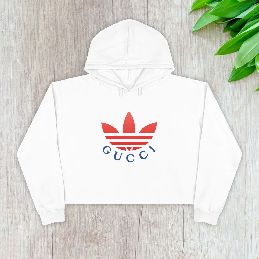 Gucci-Adidas-Crop-Pullover-Hoodie-For-Lady-CPH1329 Gucci Adidas Crop Pullover Hoodie For Lady CPH1329