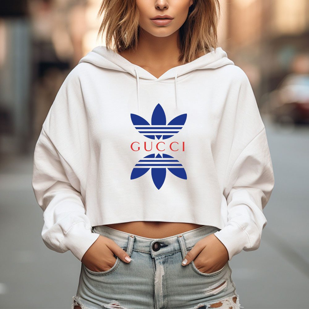Gucci-Adidas-Logo-Crop-Pullover-Hoodie-For-Lady-CPH1309-2