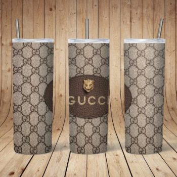 Gucci Brown Yeti Inspired Luxury Skinny Tumbler 20oz  SKT1513