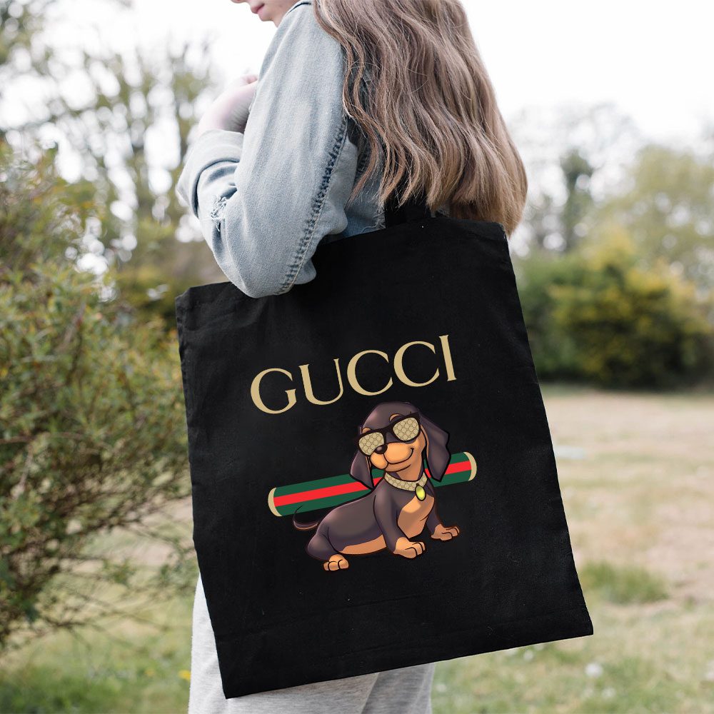 Gucci-Dachshund-Cotton-Canvas-Tote-Bag-TTB1443-2