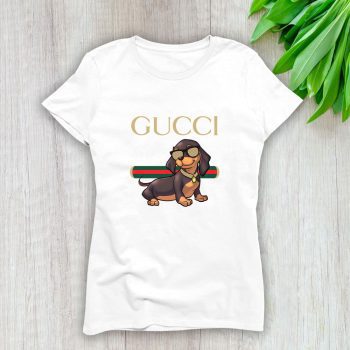 Gucci Dachshund Lady T-Shirt Luxury Tee For Women LDS1445