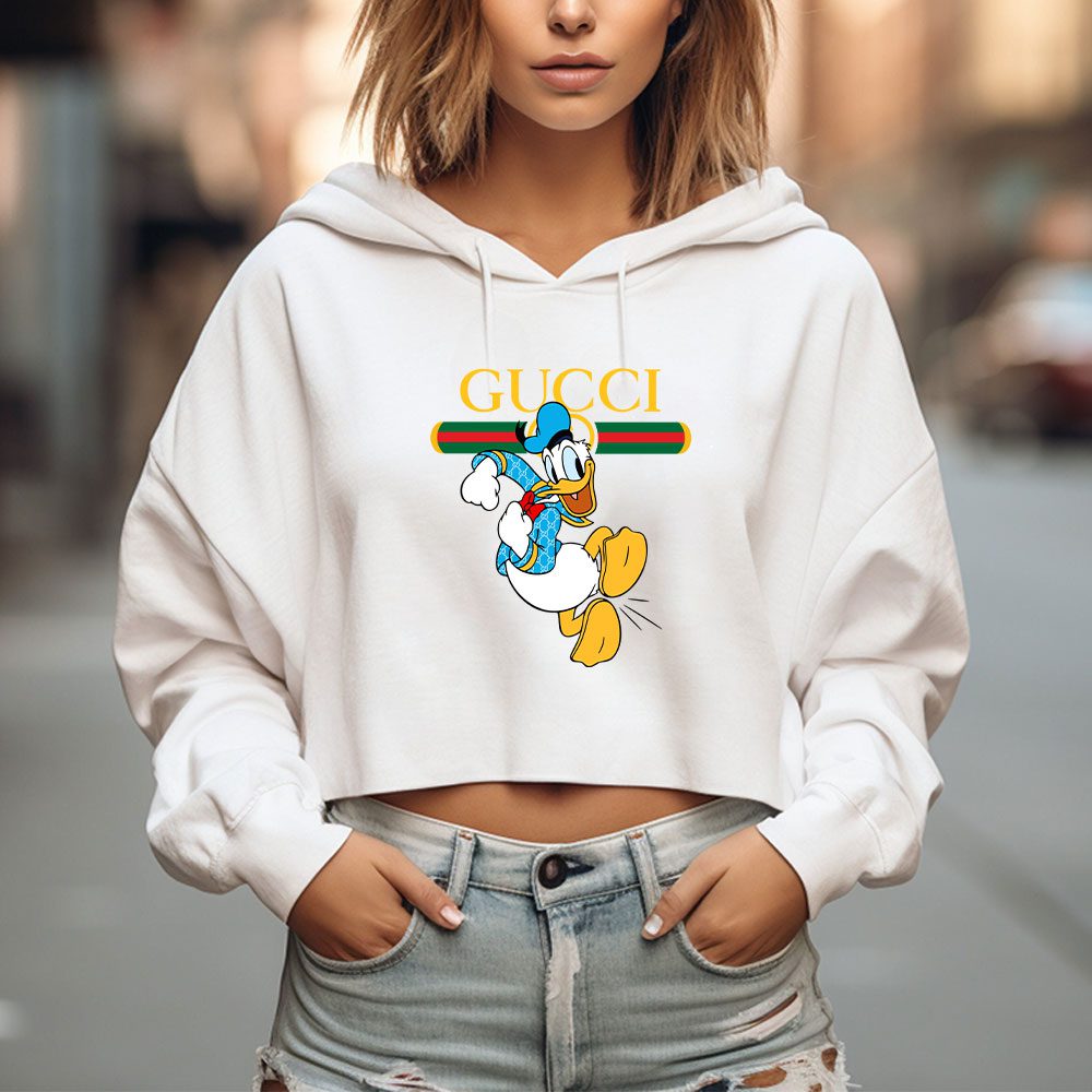 Gucci-Donald-Duck-Crop-Pullover-Hoodie-For-Lady-CPH1381-2