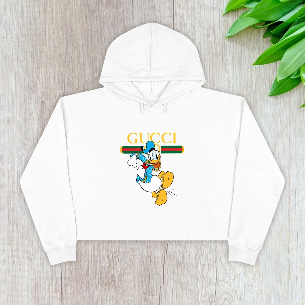Gucci-Donald-Duck-Crop-Pullover-Hoodie-For-Lady-CPH1381 Gucci Donald Duck Crop Pullover Hoodie For Lady CPH1381