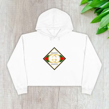 Gucci Gold Logo Crop Pullover Hoodie For Lady CPH1350