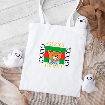 Gucci Kai Teddy Bear Cotton Canvas Tote Bag TTB1444