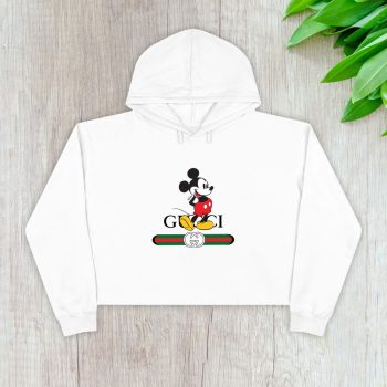 Gucci Mickey Mouse Crop Pullover Hoodie For Lady CPH1395