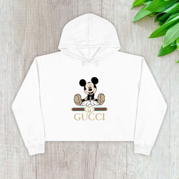 Gucci Mickey Mouse Crop Pullover Hoodie For Lady CPH1414