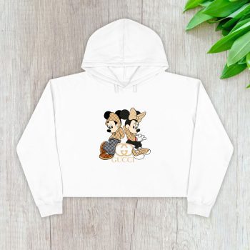 Gucci Mickey Mouse Crop Pullover Hoodie For Lady CPH1416
