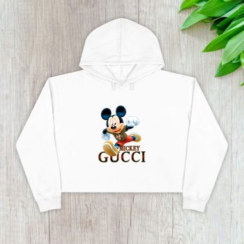 Gucci Mickey Mouse Crop Pullover Hoodie For Lady CPH1418