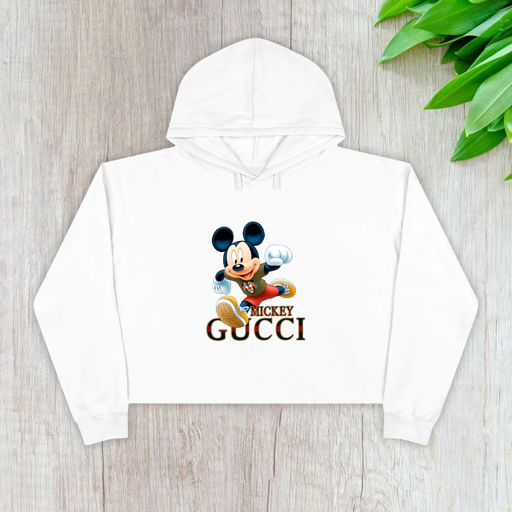 Gucci-Mickey-Mouse-Crop-Pullover-Hoodie-For-Lady-CPH1418 Gucci Mickey Mouse Crop Pullover Hoodie For Lady CPH1418