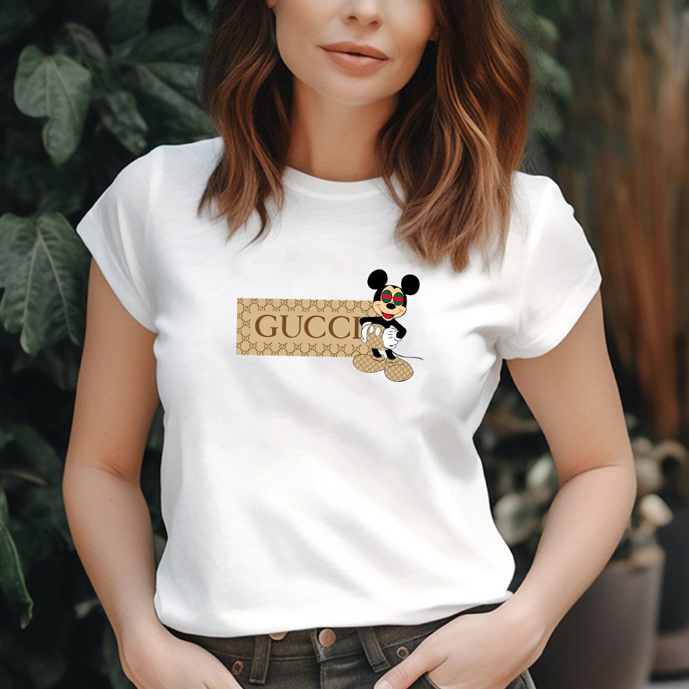 Gucci-Mickey-Mouse-Lady-T-Shirt-Luxury-Tee-For-Women-LDS1364-1