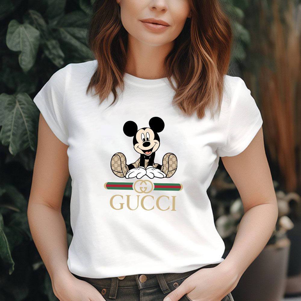 Gucci-Mickey-Mouse-Lady-T-Shirt-Luxury-Tee-For-Women-LDS1416-1
