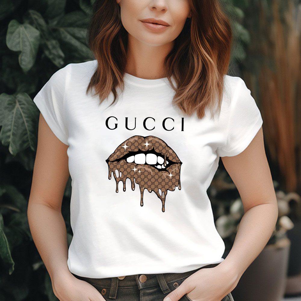Gucci-Mouth-Lady-T-Shirt-Luxury-Tee-For-Women-LDS1458-1