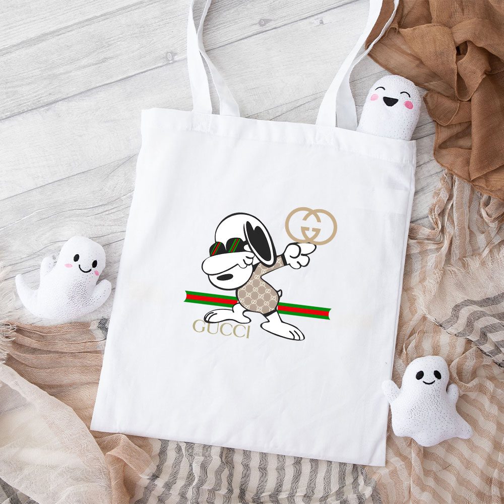 Gucci-Snoopy-Dabbing-Cotton-Canvas-Tote-Bag-TTB1315 Gucci Snoopy Dabbing Cotton Canvas Tote Bag TTB1315