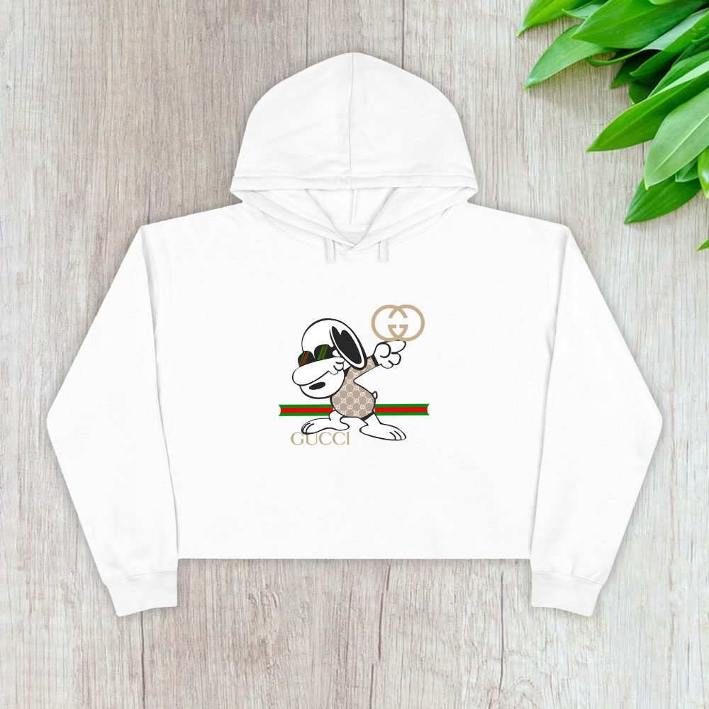 Gucci-Snoopy-Dabbing-Crop-Pullover-Hoodie-For-Lady-CPH1315 Gucci Snoopy Dabbing Crop Pullover Hoodie For Lady CPH1315