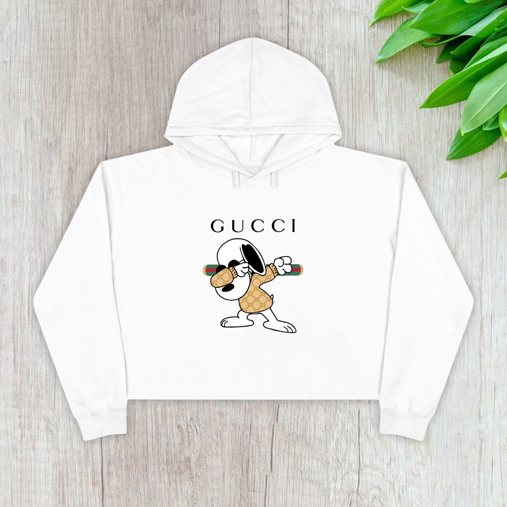 Gucci-Snoopy-Dabbing-Crop-Pullover-Hoodie-For-Lady-CPH1441 Gucci Snoopy Dabbing Crop Pullover Hoodie For Lady CPH1441