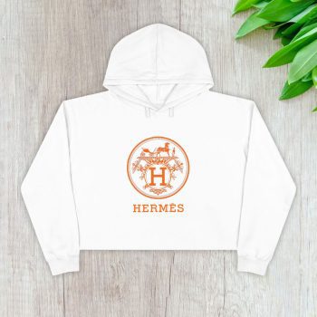 Hermes Horse Original Logo Crop Pullover Hoodie For Lady CPH1498