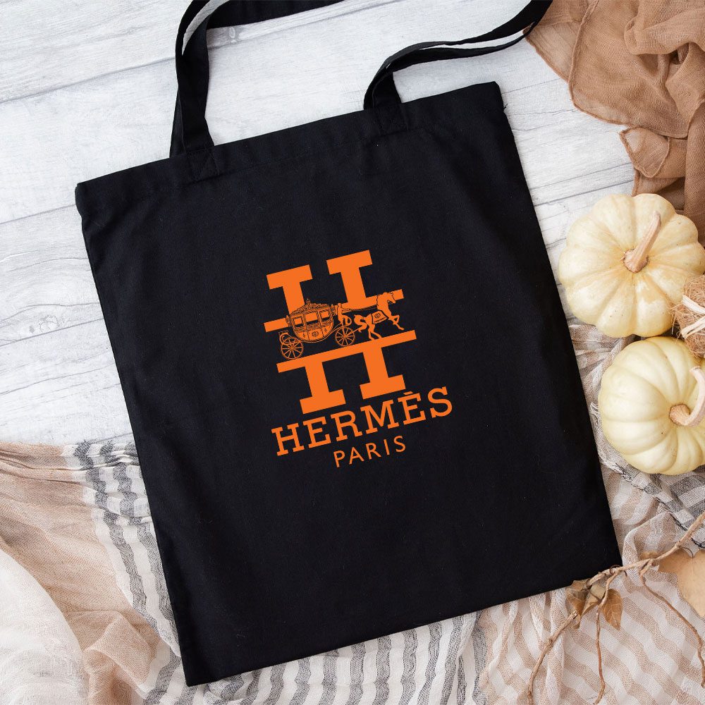 Hermes-Paris-Horse-Logo-Cotton-Canvas-Tote-Bag-TTB1508-1