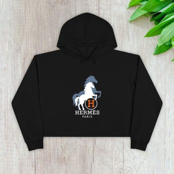 Hermes Paris Horse Logo Crop Pullover Hoodie For Lady CPH1501