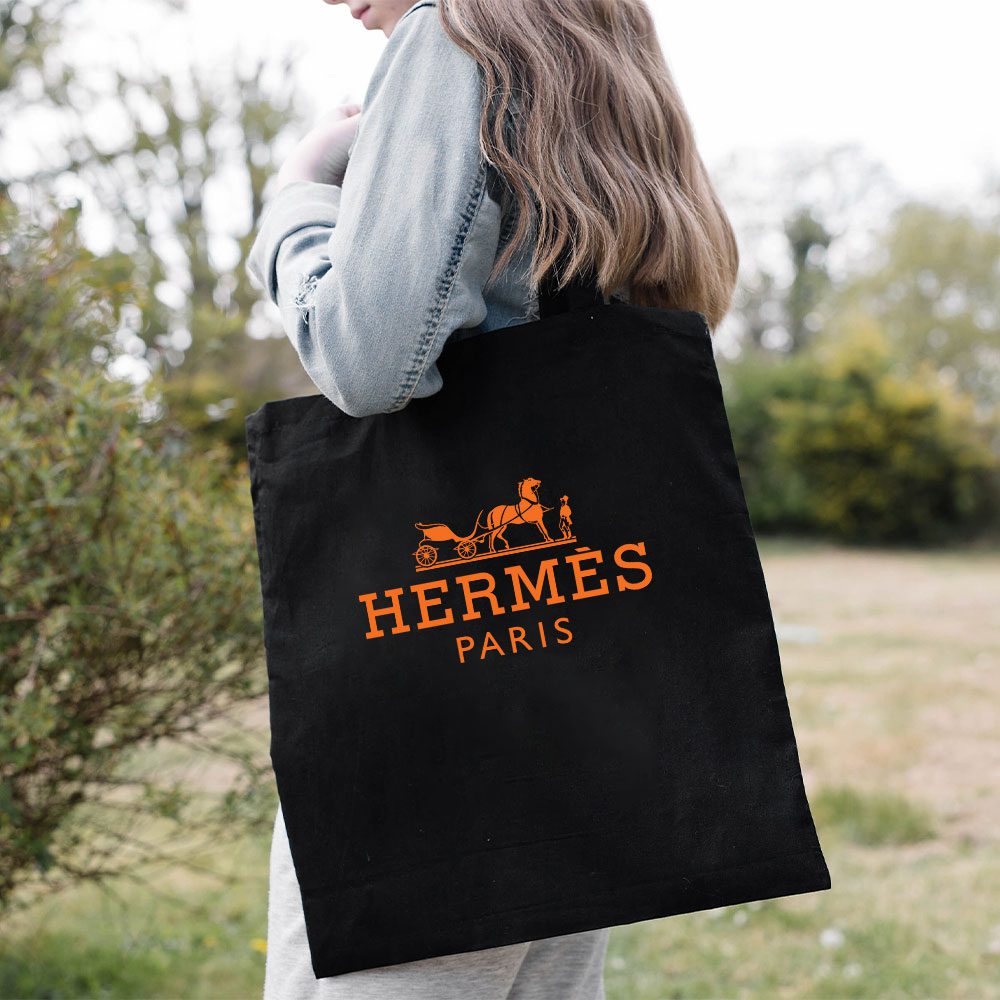 Hermes-Paris-Horse-Original-Logo-Cotton-Canvas-Tote-Bag-TTB1496-2