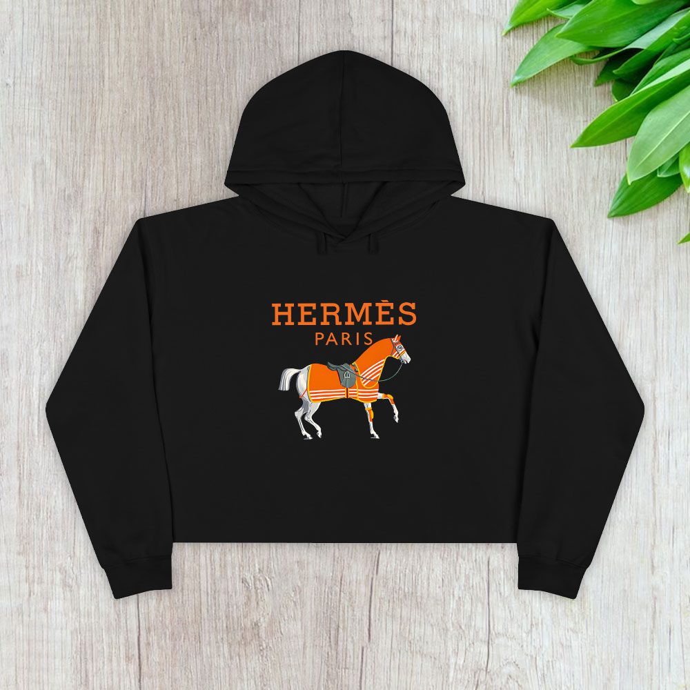 Hermes-Paris-Horse-Original-Logo-Crop-Pullover-Hoodie-For-Lady-CPH1497-1