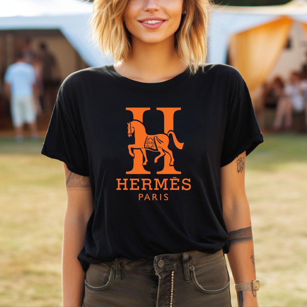 Hermes-Paris-Horse-Original-Logo-Lady-T-Shirt-Luxury-Tee-For-Women-LDS1506-3