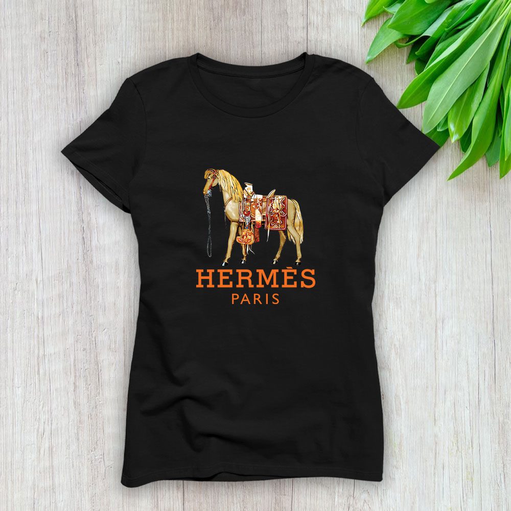 Hermes-Paris-Horse-Original-Logo-Lady-T-Shirt-Luxury-Tee-For-Women-LDS1511-1