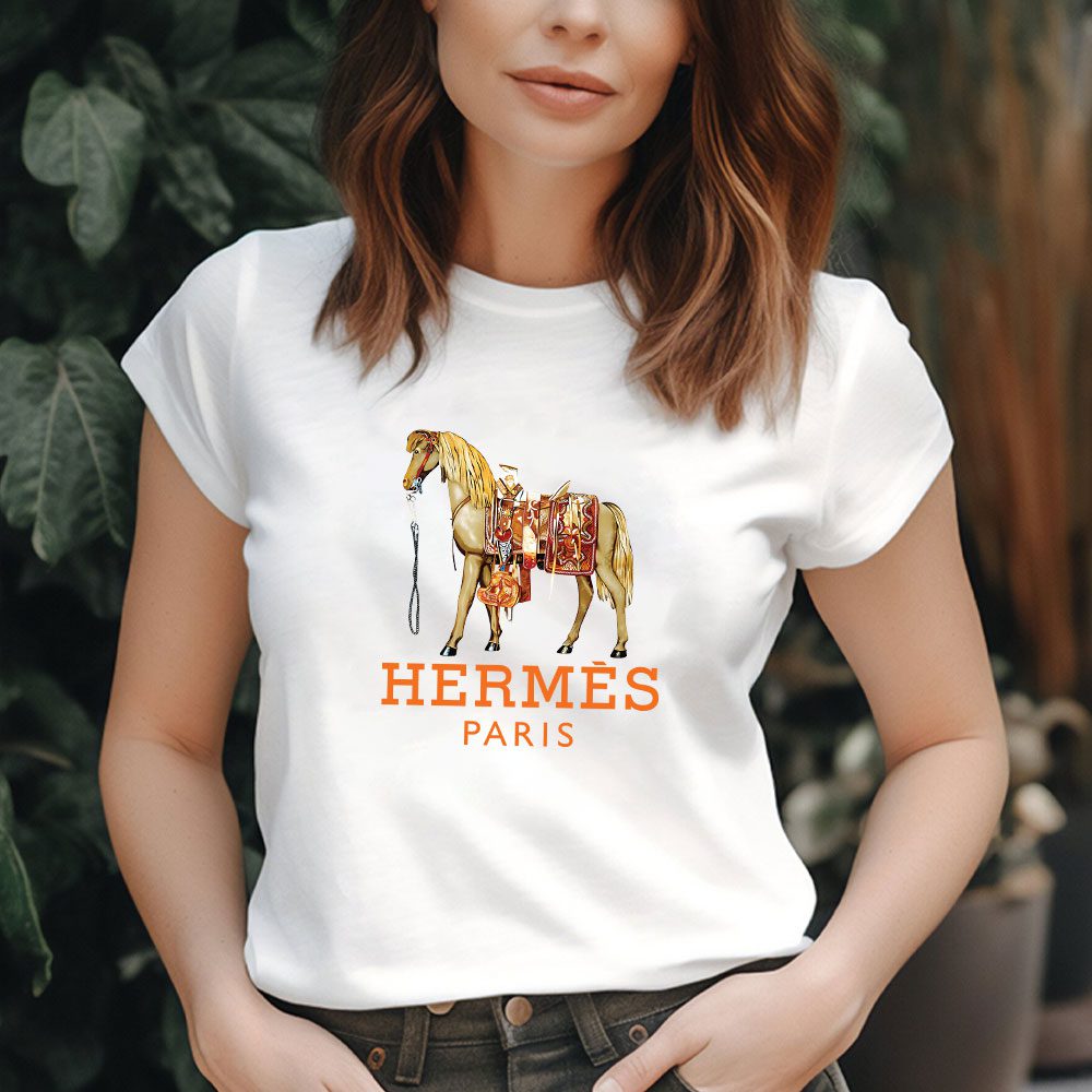 Hermes-Paris-Horse-Original-Logo-Lady-T-Shirt-Luxury-Tee-For-Women-LDS1511-2