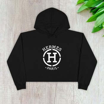 Hermes Paris Logo Crop Pullover Hoodie For Lady CPH1520