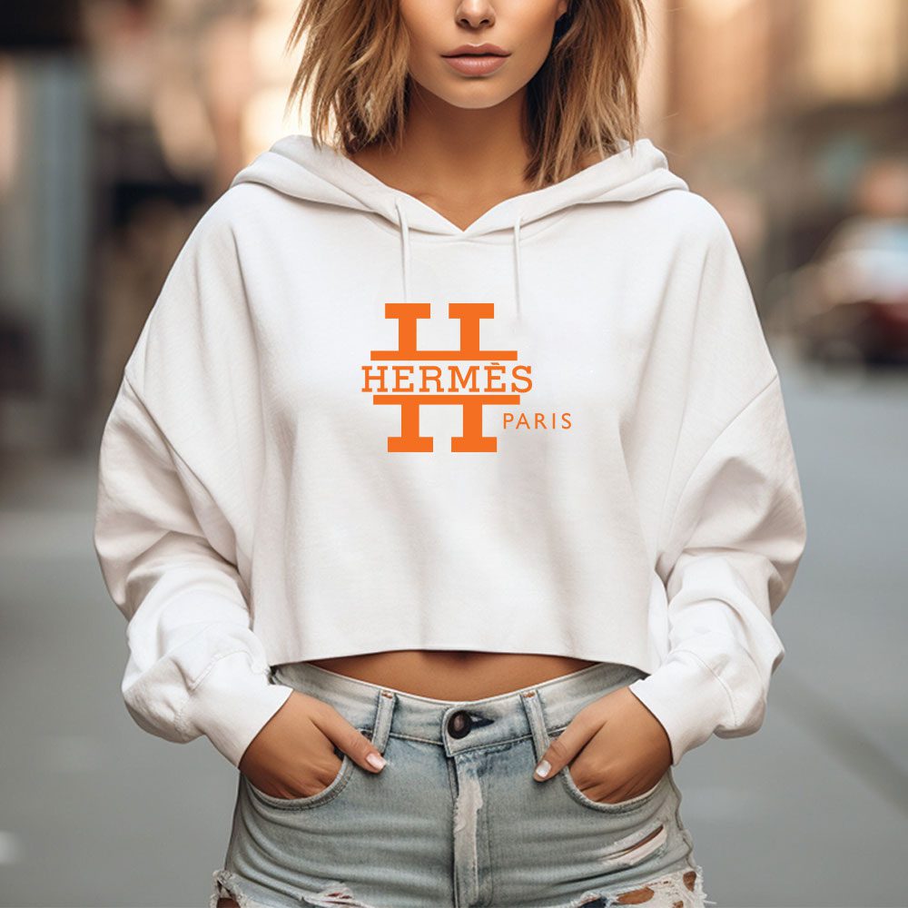 Hermes-Paris-Original-Logo-Crop-Pullover-Hoodie-For-Lady-CPH1505-2