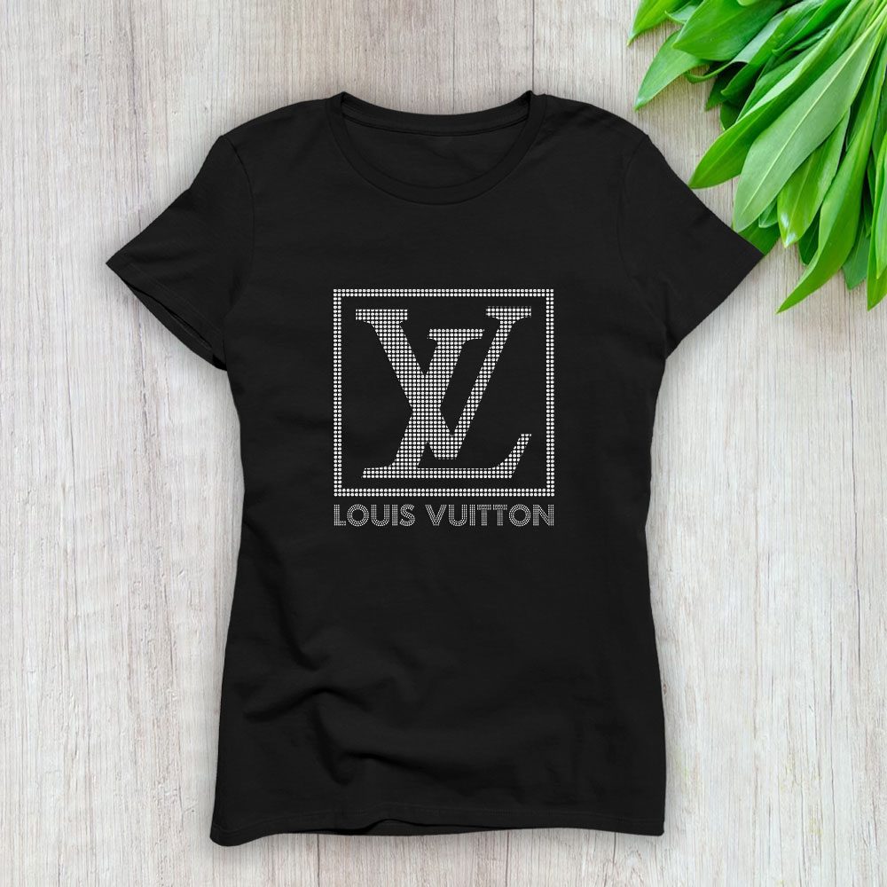 Louis-Vuitton-Logo-Luxury-Diamonds-Lady-T-Shirt-Luxury-Tee-For-Women-LDS1660-1