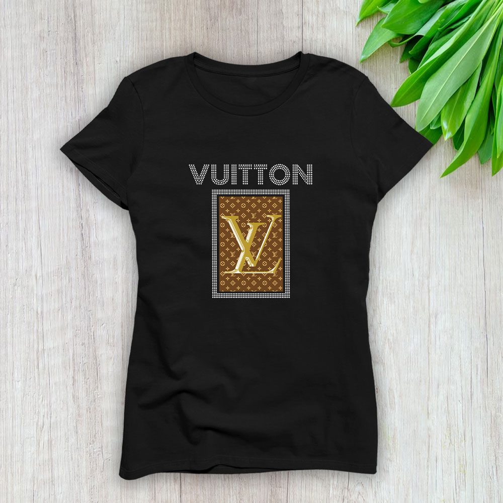 Louis-Vuitton-Logo-Luxury-Diamonds-Lady-T-Shirt-Luxury-Tee-For-Women-LDS1661-1