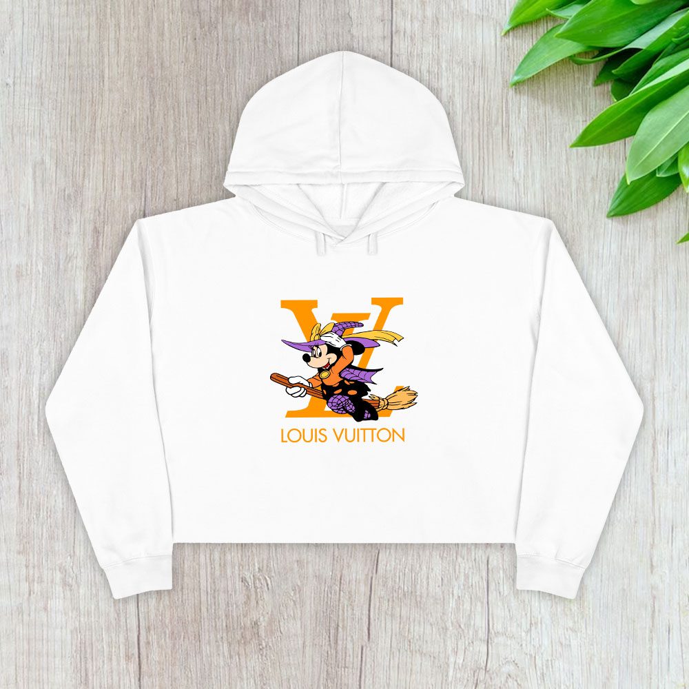 Louis-Vuitton-Logo-Luxury-Halloween-Pumpkin-Mickey-Mouse-Crop-Pullover-Hoodie-For-Lady-CPH1722 Louis Vuitton Logo Luxury Halloween Pumpkin Mickey Mouse Crop Pullover Hoodie For Lady CPH1722