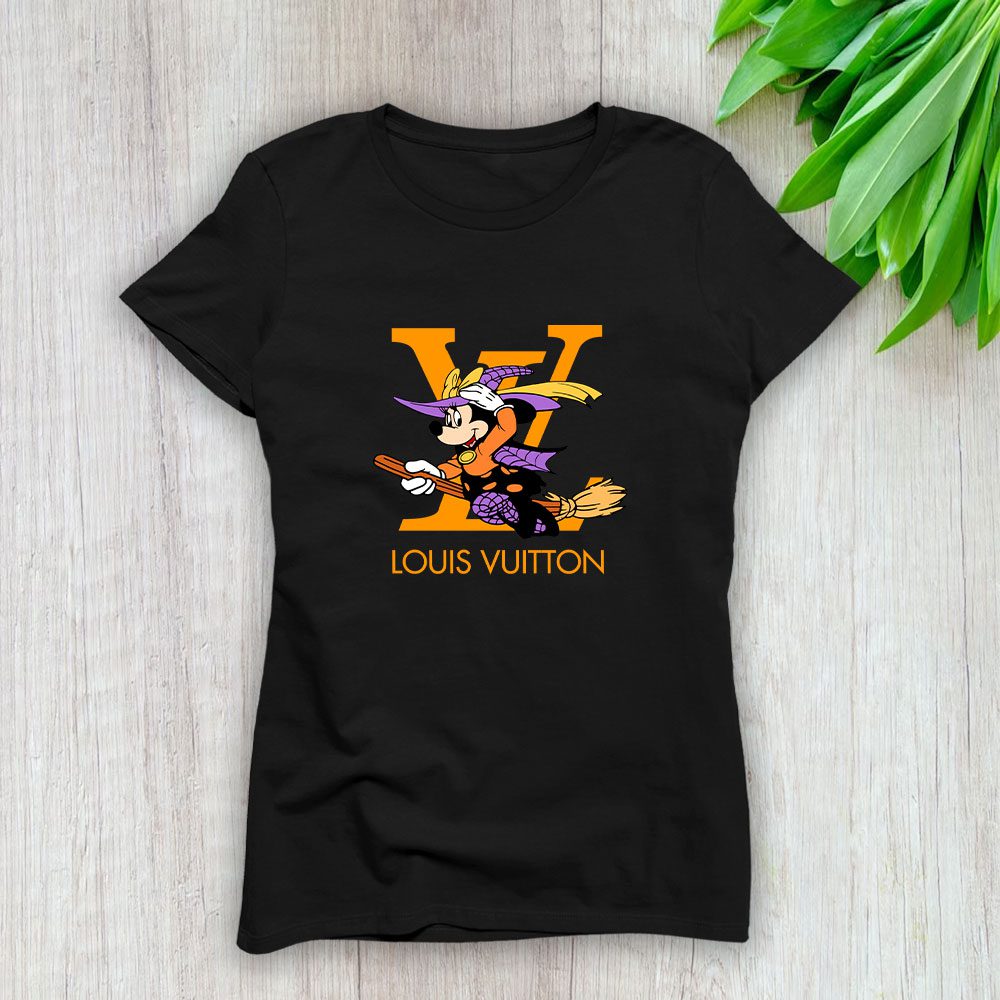 Louis-Vuitton-Logo-Luxury-Halloween-Pumpkin-Mickey-Mouse-Lady-T-Shirt-Luxury-Tee-For-Women-LDS1724-1