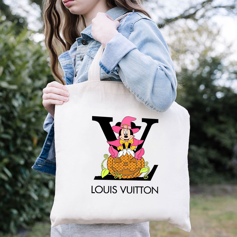 Louis-Vuitton-Logo-Luxury-Halloween-Pumpkin-Minnie-Mouse-Cotton-Canvas-Tote-Bag-TTB1719-1
