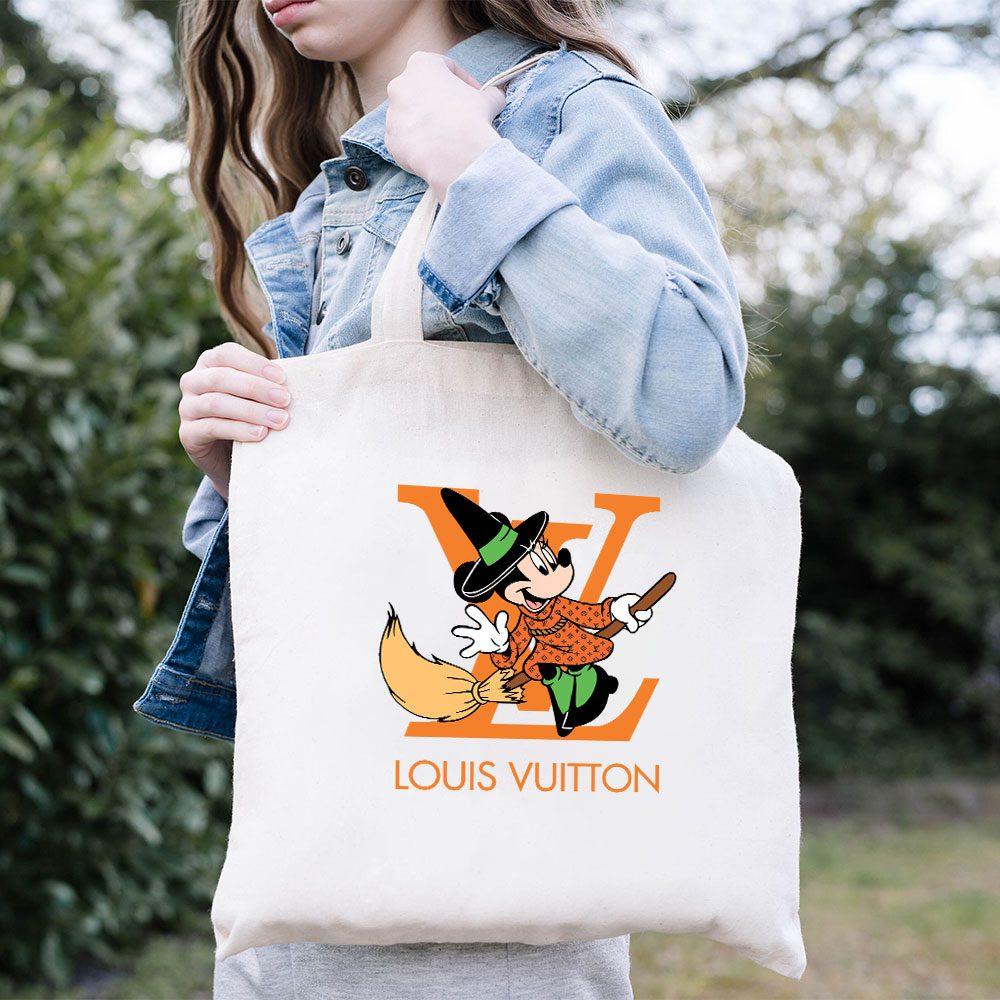 Louis-Vuitton-Logo-Luxury-Halloween-Pumpkin-Minnie-Mouse-Cotton-Canvas-Tote-Bag-TTB1720-1